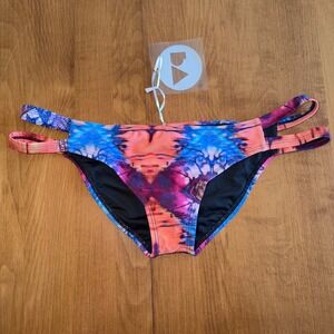 NEW‎ Perfect Vacation Patterned Bikini Swim Bottoms Colorful Size Medium